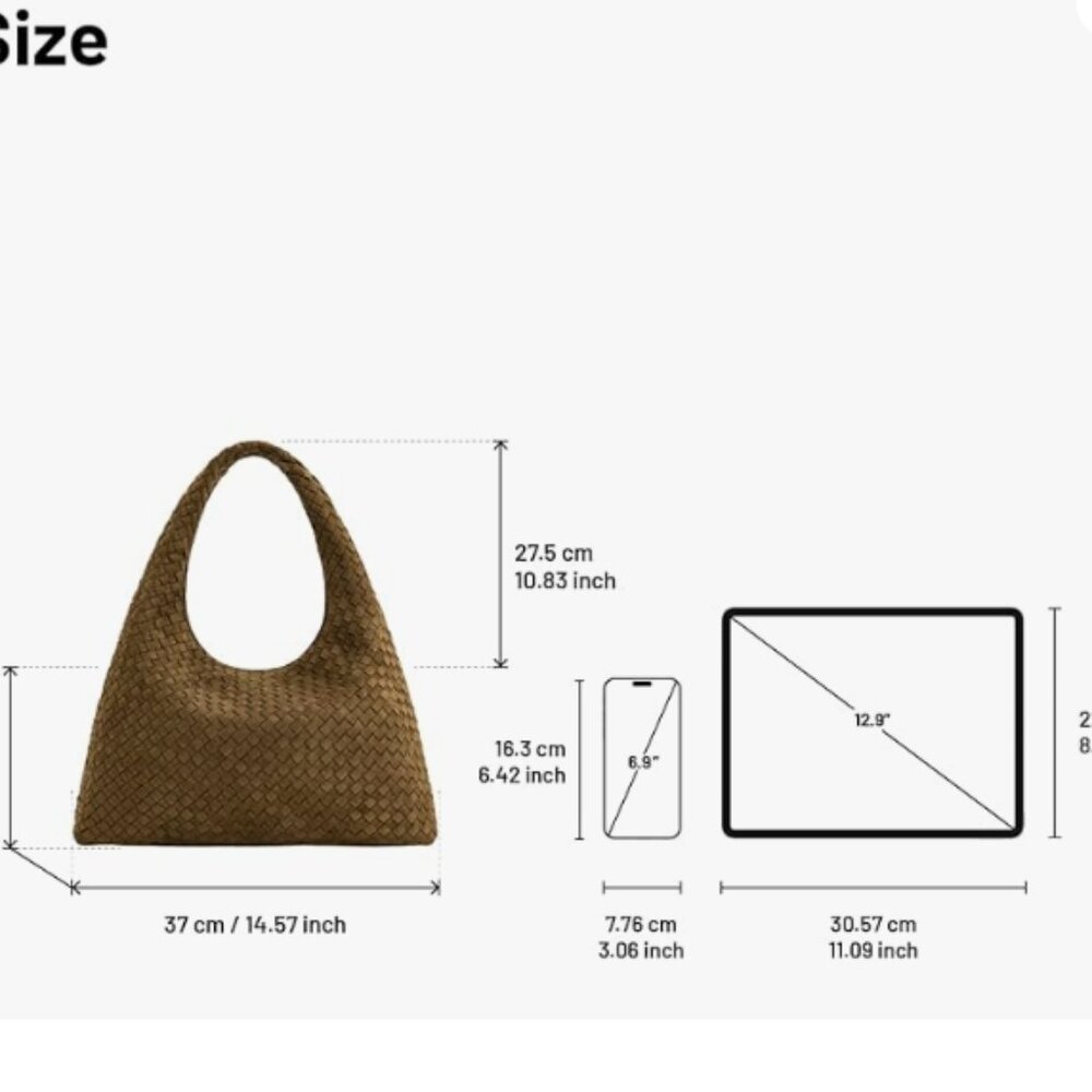 JW Pei Laura Faux Suede Woven Shoulder Bag-Olive-New with Tag, Box and Dustbag - Picture 4 of 8